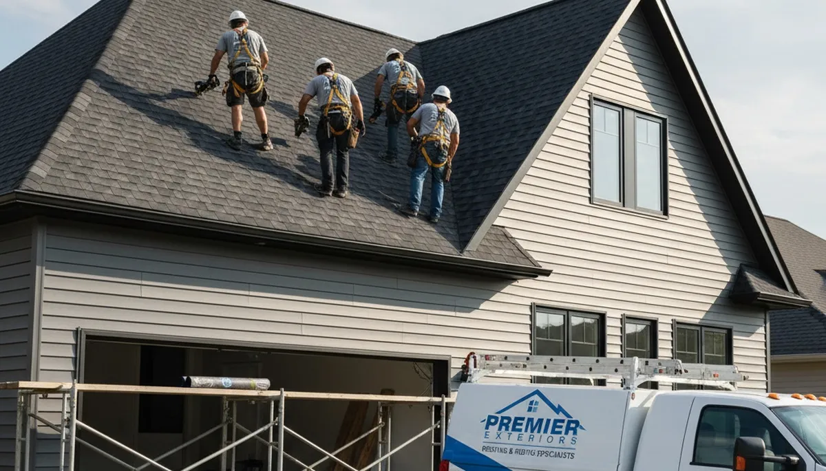 Professional roof installation on Buffalo NY home by Next Level Exteriors roofing and siding experts