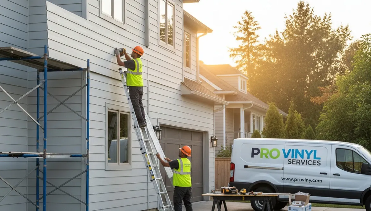Vinyl siding installation on Buffalo NY home by professional exterior contractors