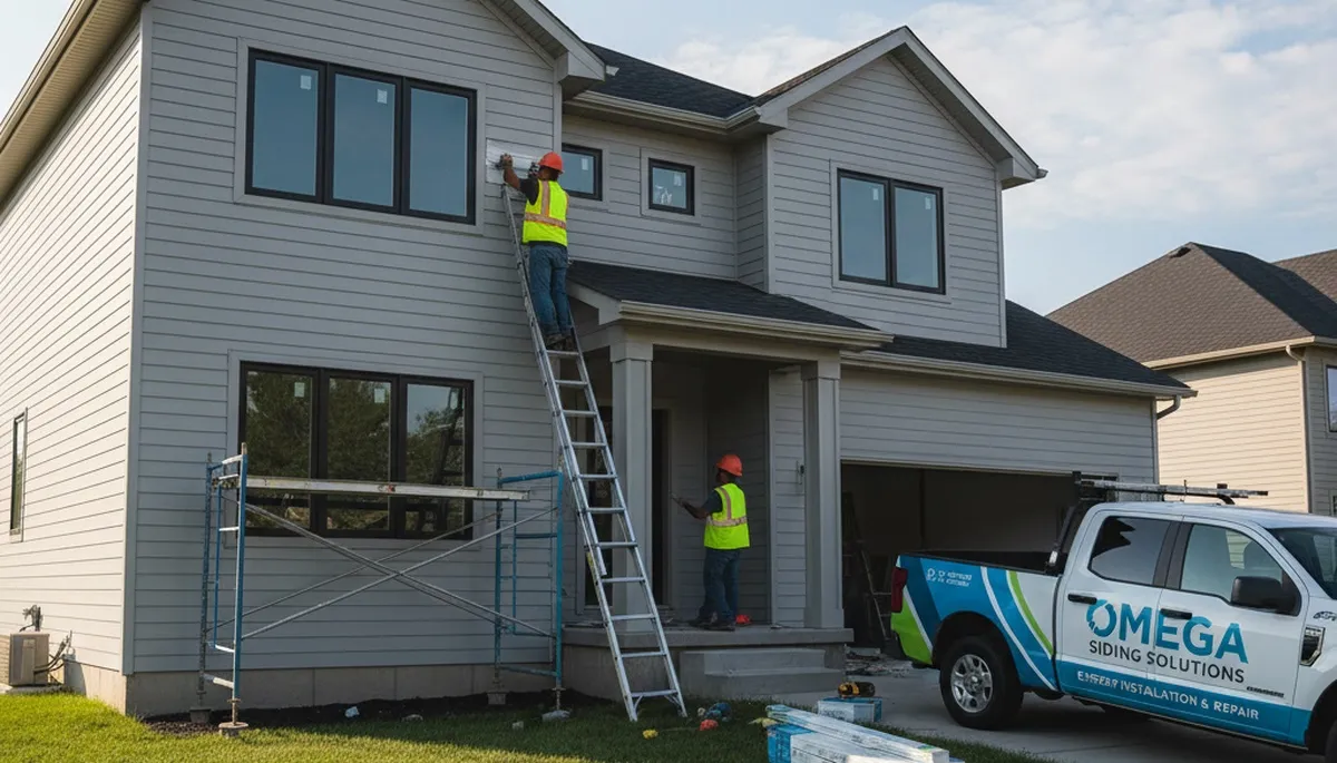Vinyl siding installation on Buffalo NY home exterior by Next Level Exteriors contractors